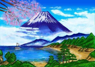 お風呂用ポスター（富士山）