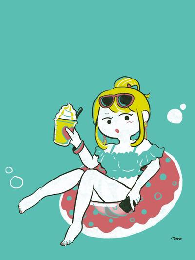 イラスト　水着の女の子