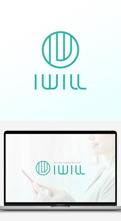 架空のオンラインカウンセリングサービス「I WILL」ロゴデザイン