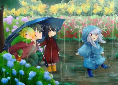 制作イラスト・雨