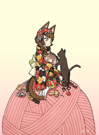 ばけねこの女の子