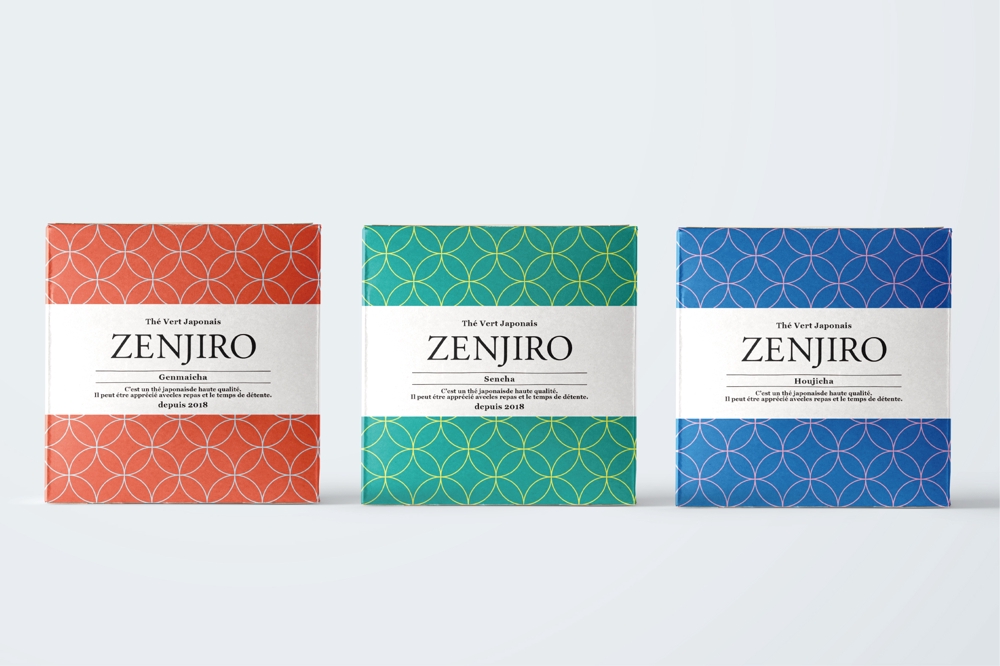 ZENJIRO お茶パッケージデザイン（フランス販売）