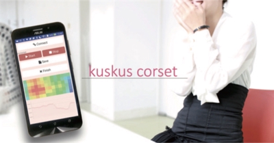「笑い」計測するiOSアプリ kuskus-corset