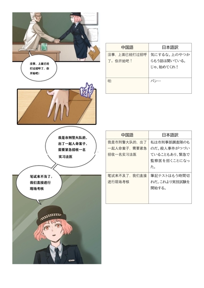 チャイナコミックの日本語翻訳　事例２