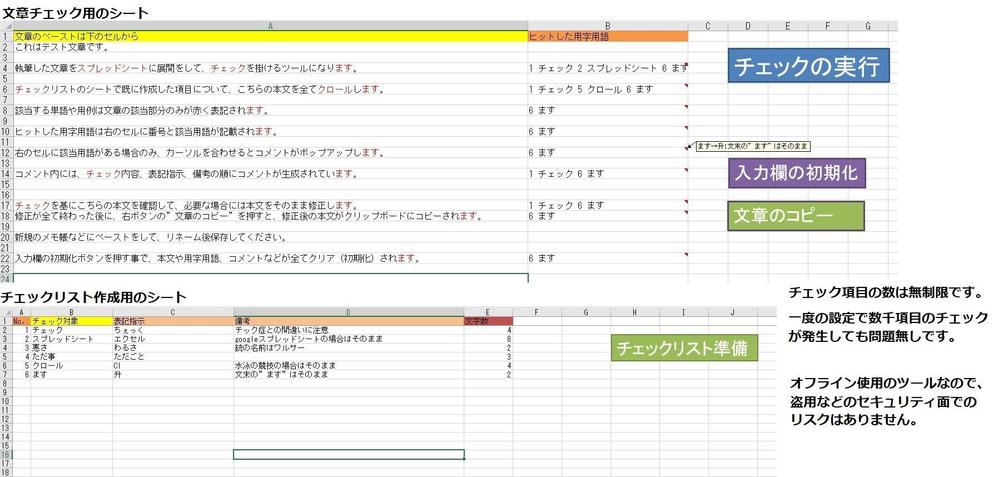 自作のオフライン用文体チェックツール