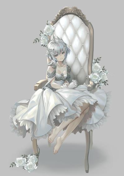 立ち絵サンプル(女性、厚塗り)