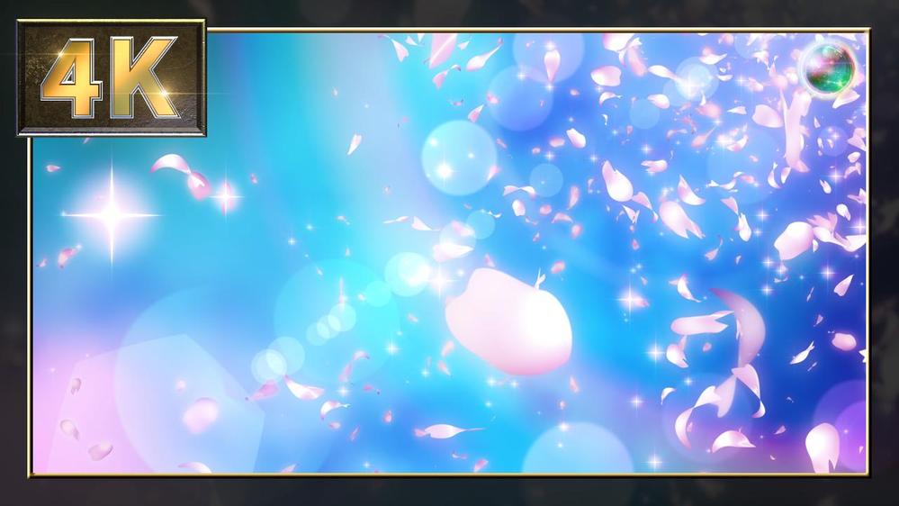 CG背景　10秒ループ　舞い散る桜の花びら