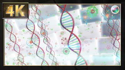 CG背景　10秒ループ　DNAの螺旋