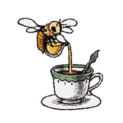 蜂とティーカップ