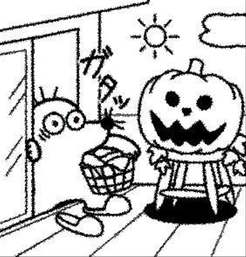 ハロウィンの朝のひとこま