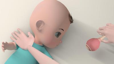 カイロプラクティック院による乳児むきぐせ改善ストレッチ手順説明