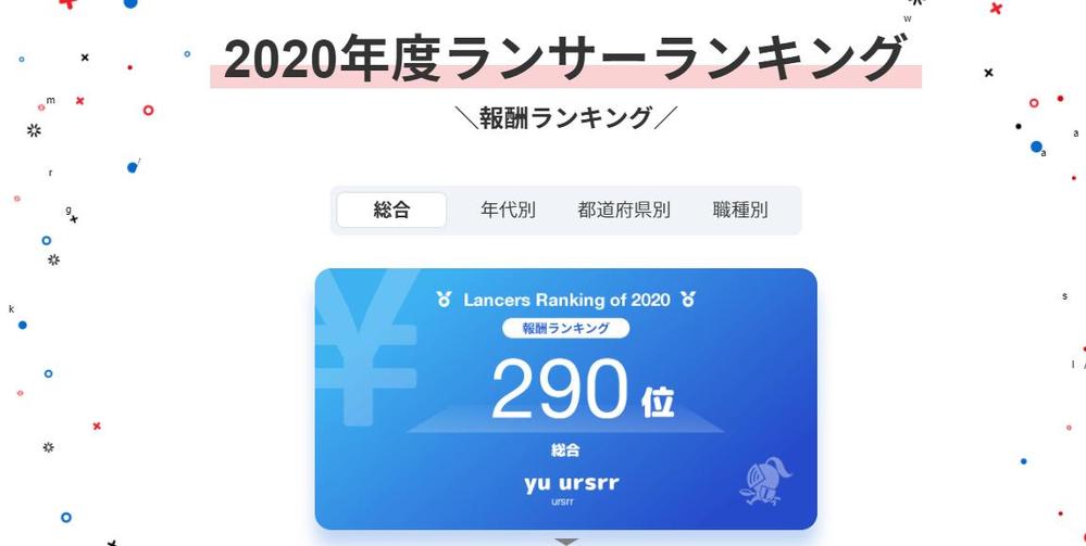 2020年ランサーランキング発表