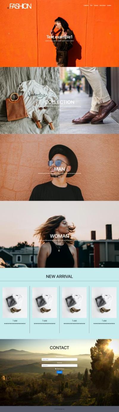 Fashion site (デザインとコーディング)