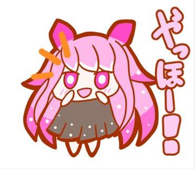 LINEスタンプ　ウミウシの女の子