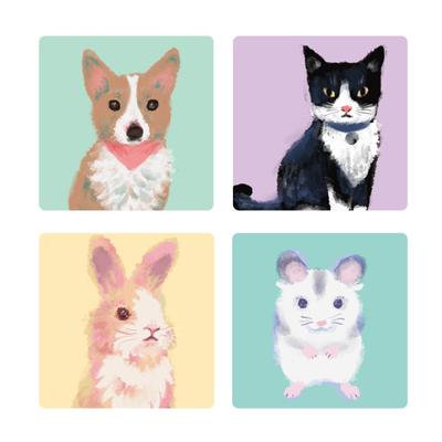 動物の絵・似顔絵