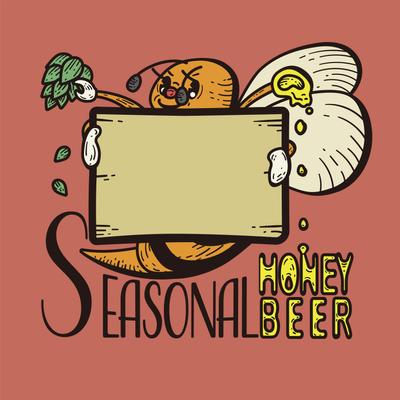 ハニービール専門店の季節限定ビールイラスト作成