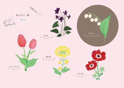 花のイラスト制作