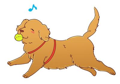 犬のカットイラスト