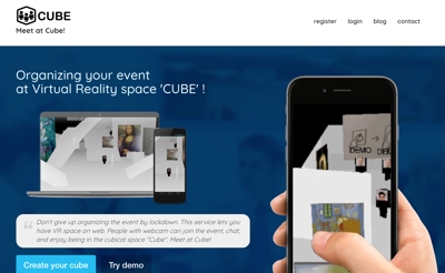 コロナ渦でイベント開催を延期した人をサポートするWebサービス。Meet At Cube！