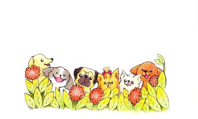 【絵柄参考資料】犬イラスト