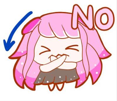 LINEスタンプ　ウミウシの女の子