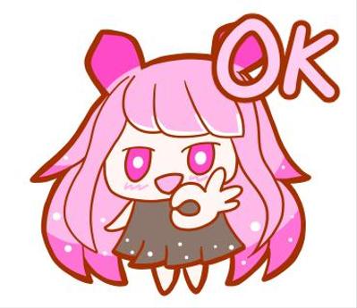 LINEスタンプ　ウミウシの女の子