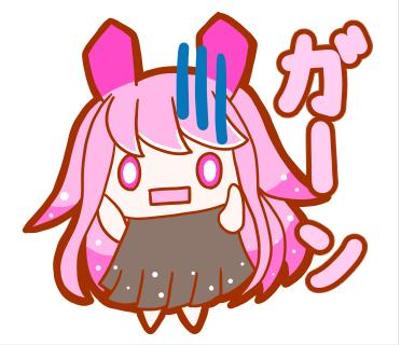 LINEスタンプ　ウミウシの女の子