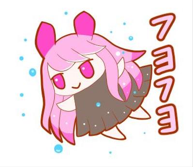 LINEスタンプ　ウミウシの女の子