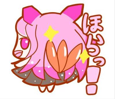 LINEスタンプ　ウミウシの女の子