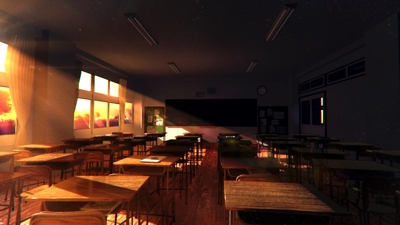 夕方の教室