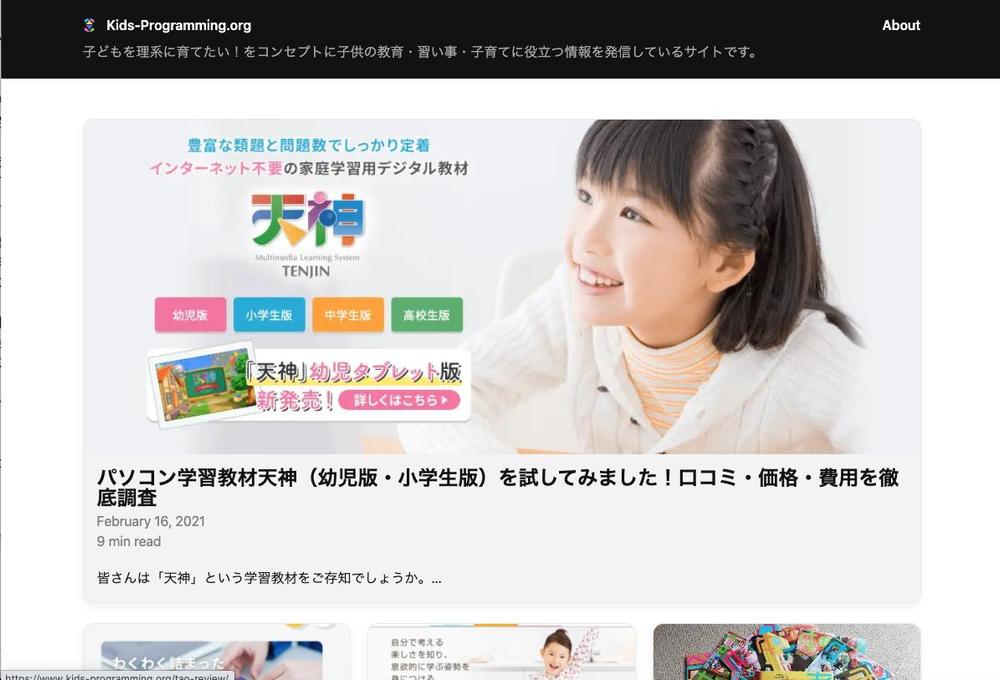 SEO対策済のアフィリエイトサイト