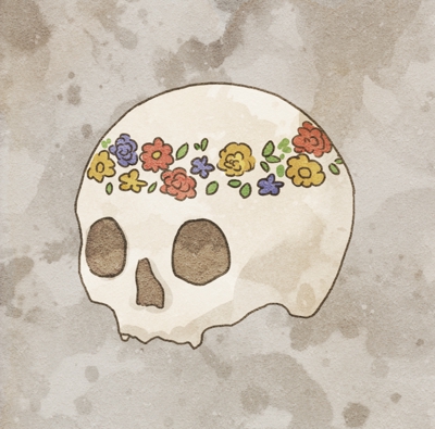花と骸骨