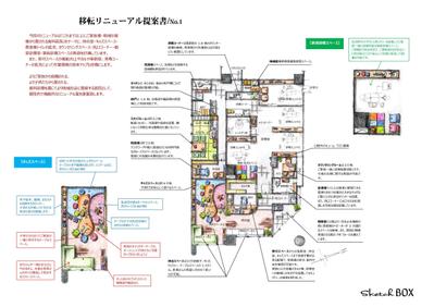 手描き平面図や立面図、イメージ図の制作