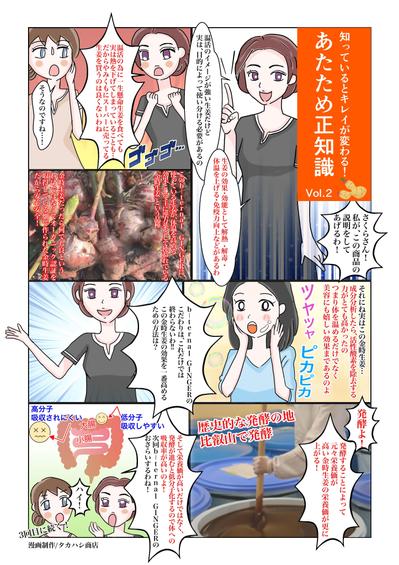 チラシ用　漫画　健康食品企業様　オールカラー　