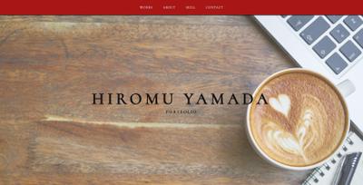 HP制作のポートフォリオサイトです