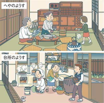 小学生向け書籍に関する生活のイラスト