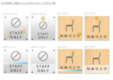 みずの内科・外科クリニックサインプレートデザイン