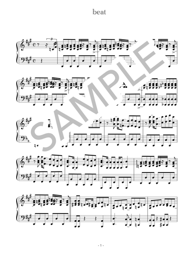 ピアノソロ譜【楽譜】作成　音源等よりプロによる高精度のPDF楽譜作成致します。