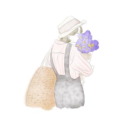 女性誌のイラストをモチーフにしたイラスト制作