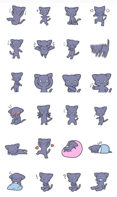 くろにゃんこスタンプ