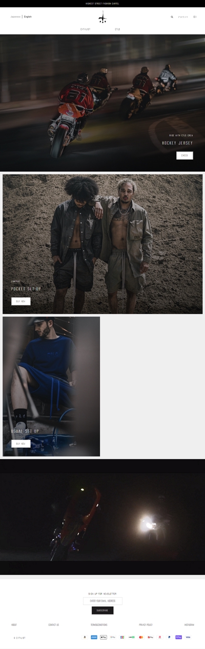 Shopify - 男性向けファッションサイト