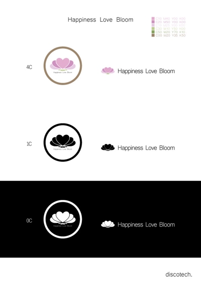 「Happiness Love Bloom」のロゴデザイン