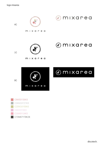 「mixarea」のロゴデザイン