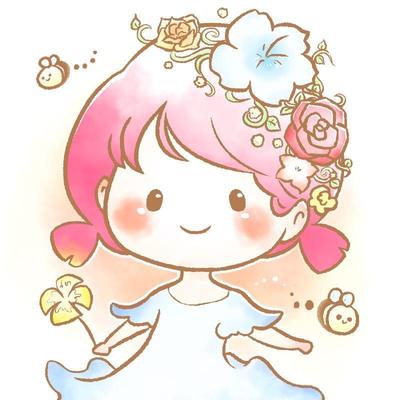 温かみのある女の子のイラスト(ディフォルメ)