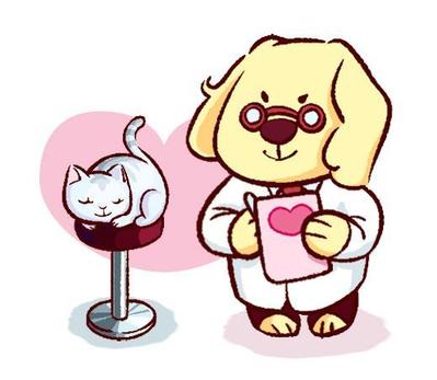 犬と猫の診療所のイラスト