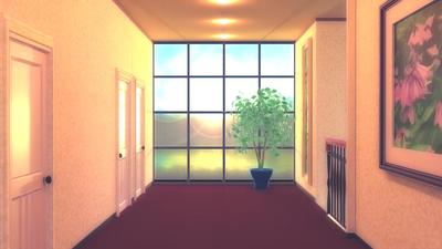 作例04：家の廊下の風景（背景）イラスト