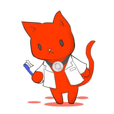 コンペにて制作した赤い猫のキャラクターイラスト