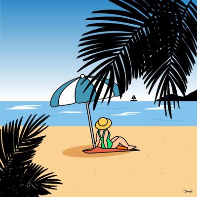 ポップな風景イラスト 