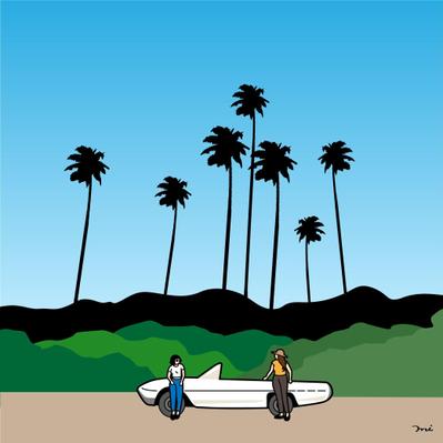 ポップな風景イラスト 