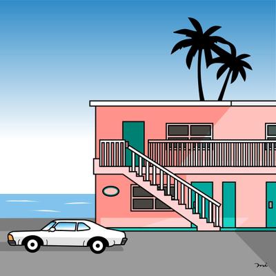 ポップな風景イラスト 